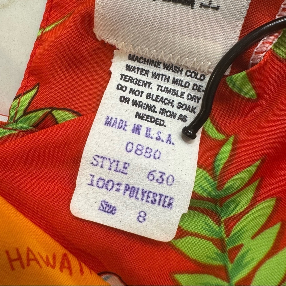 Vintage Pomare Hawaii Babydoll Maxi Dress Tropical Beach Vacation Floral 8 - Picture 8 of 9